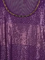 Vorschaubild 3 von Selection Damen Top Pailletten Lila Gr. 38 M Glamourös