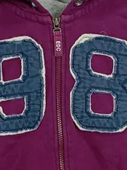 Vorschaubild 3 von Kapuzenpullover Hoodie Gr. L Lila 98 Aufdruck Baumwolle