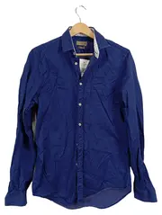 Vorschaubild 1 von Man Herren Business Hemd Slim Fit Gr. M Blau Punkte Langarm