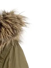 Vorschaubild 3 von Herren Parka Oliv Gr. M 50 Outdoor Winterjacke Fellkapuze