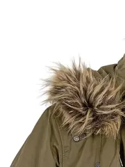 Vorschaubild 4 von Herren Parka Oliv Gr. M 50 Outdoor Winterjacke Fellkapuze