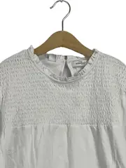 Vorschaubild 2 von Essentials Damen Bluse Shirt Raffung Weiß Gr. 36/38 S