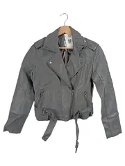 Vorschaubild 1 von Pepe Jeans Damen Kunstleder Bikerjacke Grau Gr. M 38 Freizeit Urban