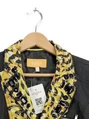 Vorschaubild 2 von Damen Blazer Gr. 40 Schwarz Gelb Animal-Print Strasssteine