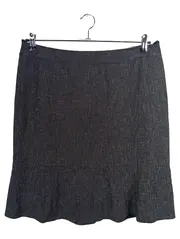 Vorschaubild 1 von Damen Rock Gr. 44 Grau Meliert Business Midirock Polyester