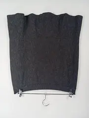 Vorschaubild 2 von Damen Rock Gr. 44 Grau Meliert Business Midirock Polyester