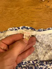 Vorschaubild 5 von Damen T-Shirt Viskose Blumenmuster Kurzarm Blau Gr. 38 M