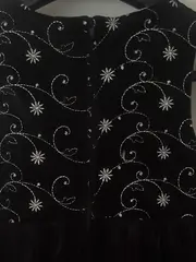 Vorschaubild 3 von Mädchen Festliches Kleid Gr. 104 Schwarz Traditionell Samt Stickerei