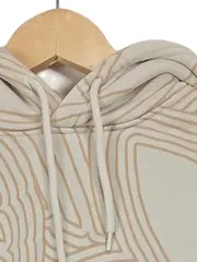 Vorschaubild 3 von Originals Hoodie Herren Gr. L Beige Abstrakt Muster Kapuzenpullover