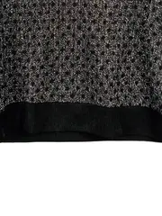 Vorschaubild 5 von Damen Pullover Gr. 36 S Schwarz Gepunktet Glitzer Rippstrick Party