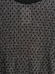 Vorschaubild 3 von Damen Pullover Gr. 36 S Schwarz Gepunktet Glitzer Rippstrick Party