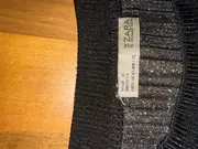 Vorschaubild 6 von Damen Pullover Gr. 36 S Schwarz Gepunktet Glitzer Rippstrick Party