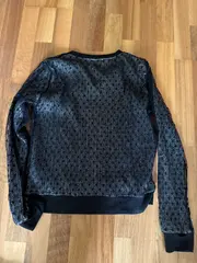 Vorschaubild 2 von Damen Pullover Gr. 36 S Schwarz Gepunktet Glitzer Rippstrick Party
