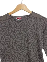 Vorschaubild 2 von Mädchen Langarmshirt Leopardenmuster Gr. 146/152 Grau Chiffon