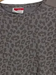 Vorschaubild 6 von Mädchen Langarmshirt Leopardenmuster Gr. 146/152 Grau Chiffon