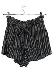Vorschaubild 1 von Damen Shorts Ultra High-Rise M gestreift schwarz Viskose