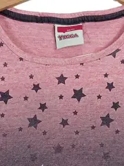 Vorschaubild 5 von Mädchen T-Shirt Gr. 146/152 Rosa Sterne Farbverlauf Kurzarm