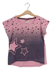 Vorschaubild 1 von Mädchen T-Shirt Gr. 146/152 Rosa Sterne Farbverlauf Kurzarm