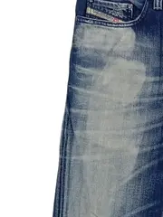 Vorschaubild 2 von Herren Jeans Regular Fit W33 L33 Blau Used Look Denim