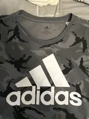 Vorschaubild 2 von Herren T-Shirt Camouflage Logo Print Grau Gr. 2XL Sportlich