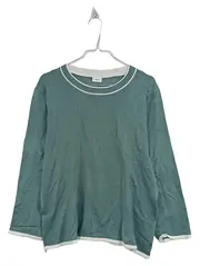 Vorschaubild 1 von Langarmshirt Damen Gr. 42/XL Grün Pullover Casual Baumwolle