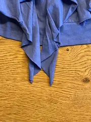 Vorschaubild 6 von Damen Top ärmellos Rüschen Blau Gr. XS 34 Baumwolle