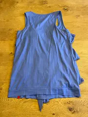 Vorschaubild 4 von Damen Top ärmellos Rüschen Blau Gr. XS 34 Baumwolle