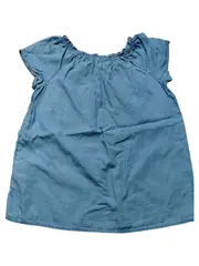Vorschaubild 2 von Mädchen Bluse Gr. 150/152 Blau Jeansoptik