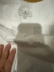 Vorschaubild 3 von Damen Faltenrock Gr. 38 Weiß Baumwolle Casual