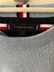 Vorschaubild 6 von Pullover Herren Gr. 46/S Blau Baumwolle Strick Rundhals Logo