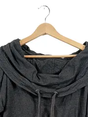 Vorschaubild 3 von Damen T-Shirt Kapuze Gr. S grau meliert Baumwolle