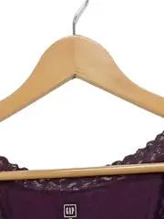 Vorschaubild 2 von Damen Top Spitze Lila Gr. M Tanktop Trägertop Baumwolle