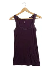 Vorschaubild 1 von Damen Top Spitze Lila Gr. M Tanktop Trägertop Baumwolle