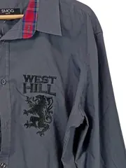 Vorschaubild 4 von Herren Freizeithemd West Hill Langarm Kariert Grau Gr. 52;XL