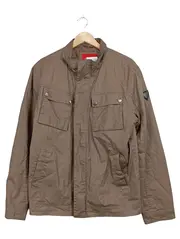 Vorschaubild 2 von Herren Leichte Jacke Gr. L Braun Polyester Casual Übergangsjacke