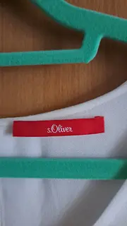 Vorschaubild 3 von Damen Bluse Gr. 44 Weiß Elegant V-Ausschnitt Langarm