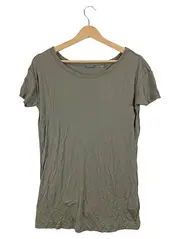 Vorschaubild 1 von Damen T-Shirt Gr. S Oliv Viskose Basic Kurzarm
