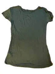 Vorschaubild 2 von Damen T-Shirt Gr. S Oliv Viskose Basic Kurzarm