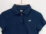 Vorschaubild 2 von Poloshirt Damen Gr. 38 M Blau Stretch Baumwolle Logo Casual Basic