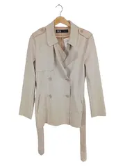 Vorschaubild 5 von Damen Trenchcoat Beige Gr. S Kurzmantel Jacke Klassisch