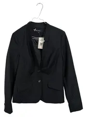 Vorschaubild 1 von Damen Blazer Gr. 38 Schwarz Business Jacquard Punkte Muster