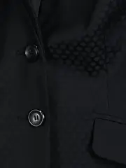 Vorschaubild 4 von Damen Blazer Gr. 38 Schwarz Business Jacquard Punkte Muster