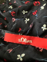 Vorschaubild 4 von Damen Bluse Gr. 44 Blau Blumenmuster 3/4-Arm Viskose