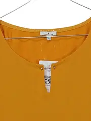 Vorschaubild 3 von Damen Langarmshirt Bluse Gr. 42 XL Gelb Casual Tunika Shirt Basic