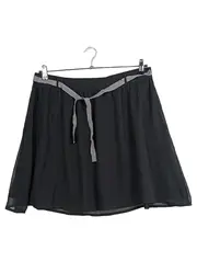 Vorschaubild 1 von Damen Minirock Gr. 40/L Schwarz mit Bindegürtel Casual