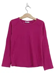 Vorschaubild 1 von Kikstar Langarmshirt Mädchen Gr. 128 Pink Baumwolle Basic Shirt