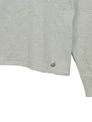 Vorschaubild 4 von Damen Pullover Grau Meliert Baumwolle Gr. 36/S Langarm Basic