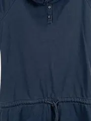 Vorschaubild 4 von Damen Sweatkleid Schalkragen Gr. M Blau Baumwolle Casual