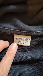 Vorschaubild 5 von Damen Sweatkleid Schalkragen Gr. M Blau Baumwolle Casual