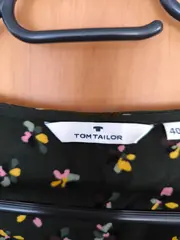 Vorschaubild 3 von Damen Bluse Gr. 40/L Grün Blumenmuster Viskose Langarm